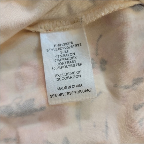 Daniel Rainn Petite XS Lace Tank Top Cream Pink Orange - Picture 6 of 12